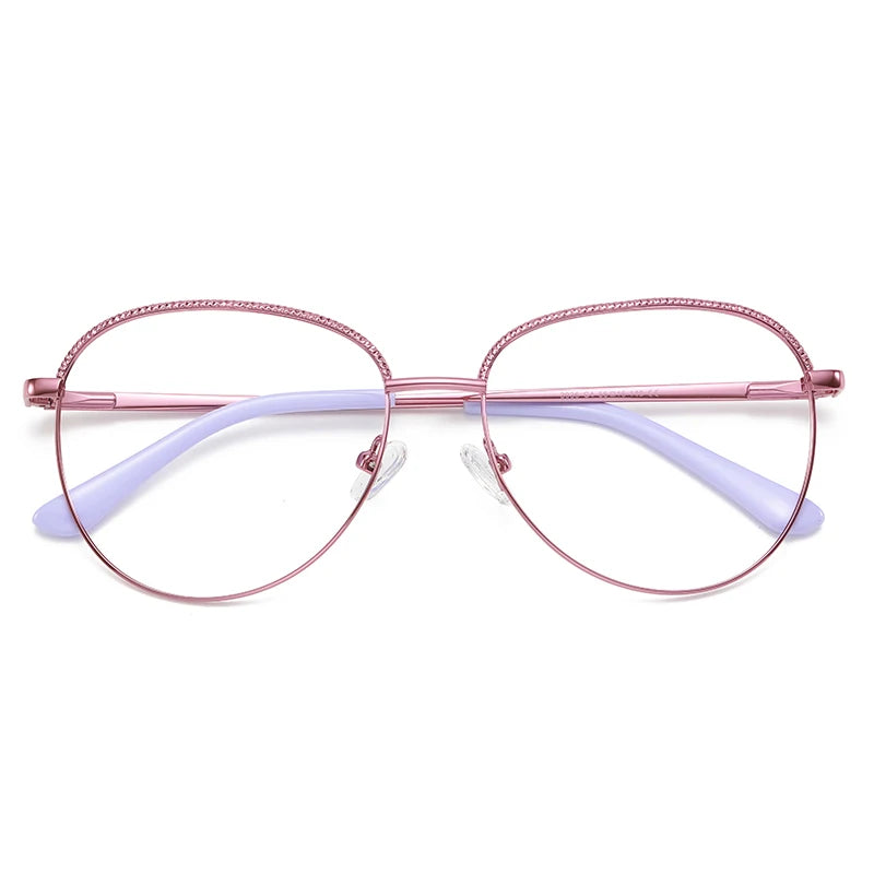Fashion Round Metal Photochromic Prescription Glasses