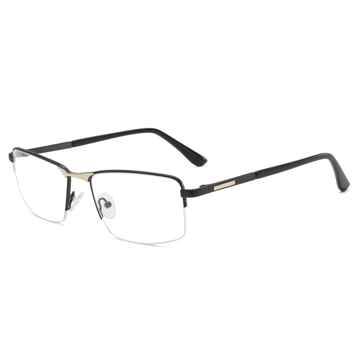 Half Rimless Business Progressive Rectangle Glasses