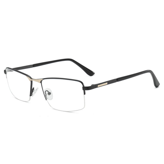 Half Rimless Business Progressive Rectangle Glasses