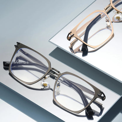 Metal Square Photochromic Progressive Glasses