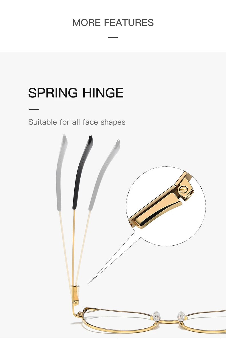 Cat Eye Metal Photochromic Myopia Glasses