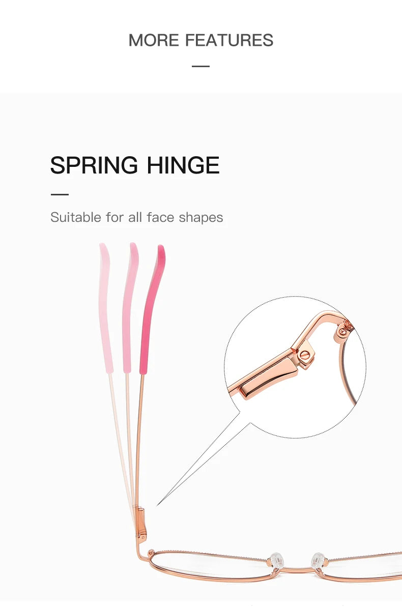 Fashion Round Metal Photochromic Prescription Glasses