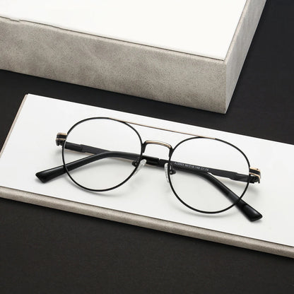 Metal Aviator Progressive Photochromic Glasses