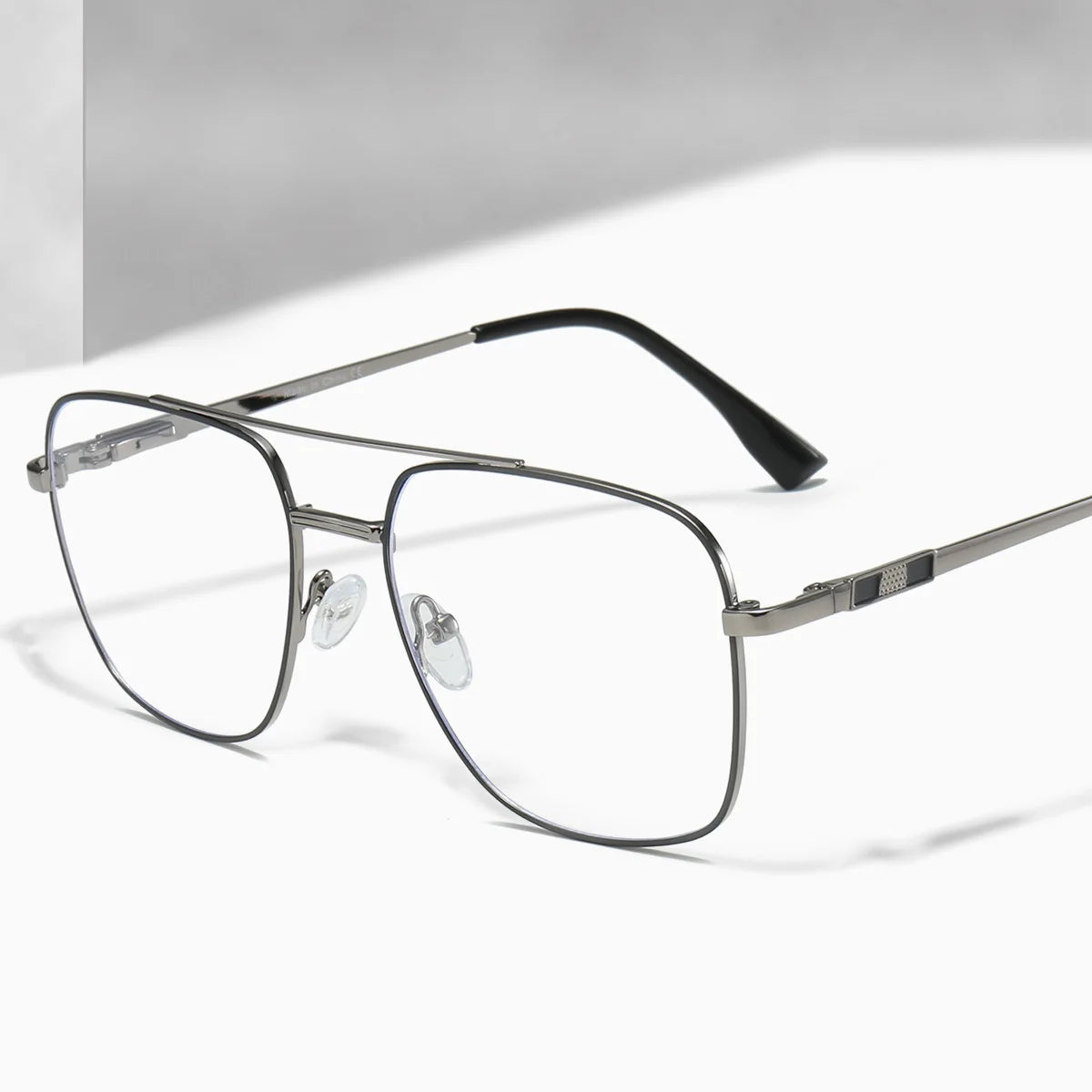Metal Square Aviator Progressive Glasses