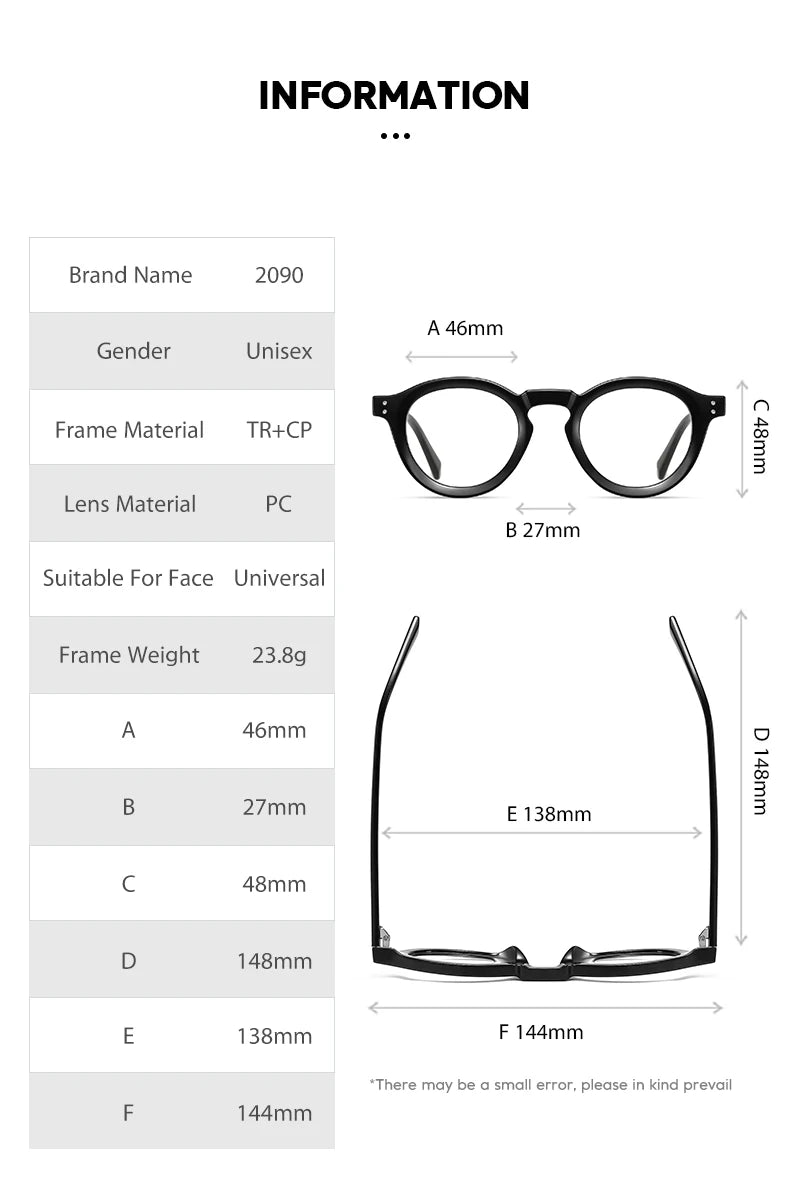 Classic Round Progressive Prescription Glasses