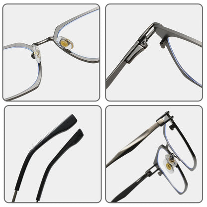 Metal Square Photochromic Progressive Glasses