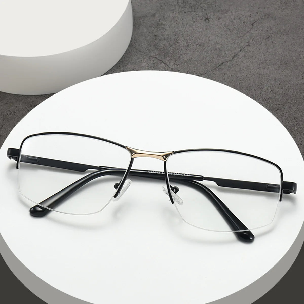 Half Rimless Photochromic Blue Light Glasses