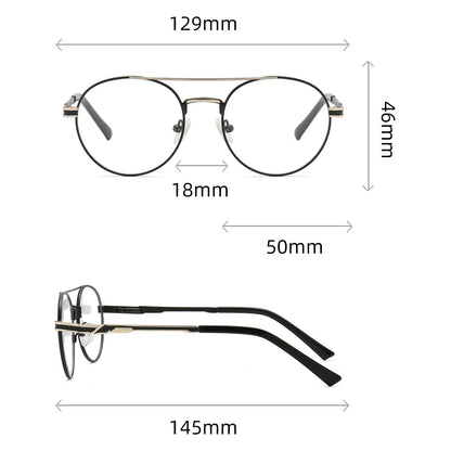 Metal Aviator Progressive Photochromic Glasses