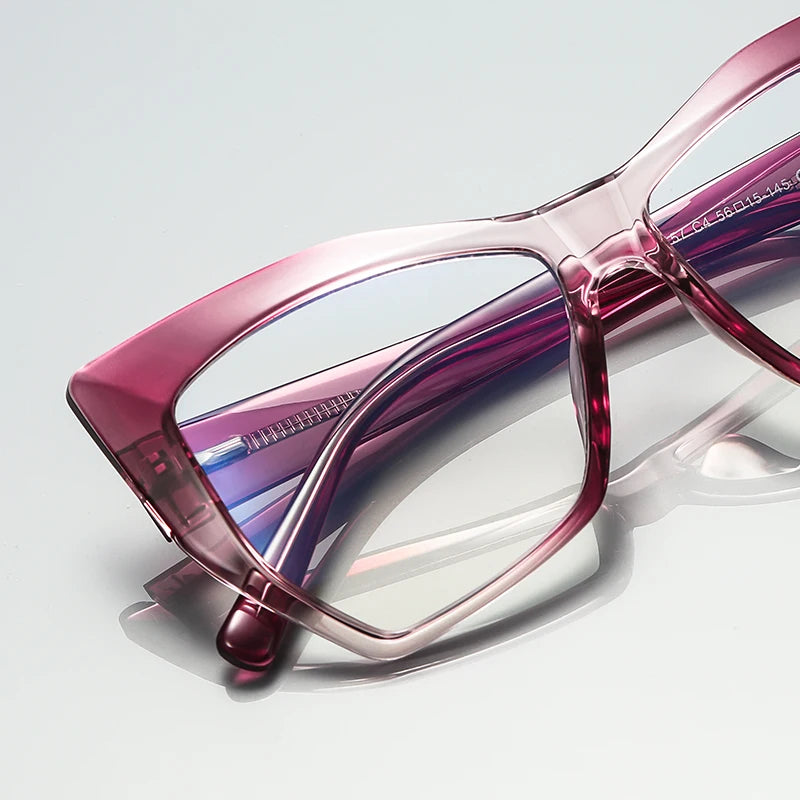 Handmade Cat Eye Photochromic Multifocal Glasses