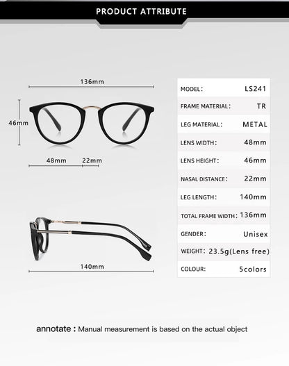 Acetate Round Progressive Blue Light Glasses