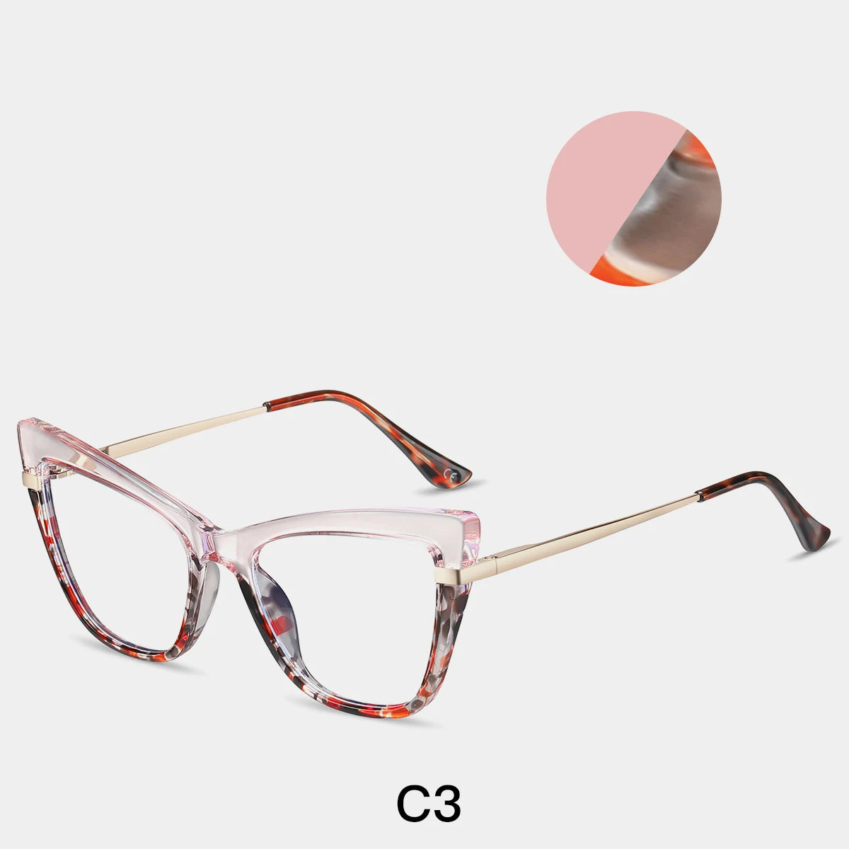 Acetate Cat Eye Photochromic Prescription Glasses
