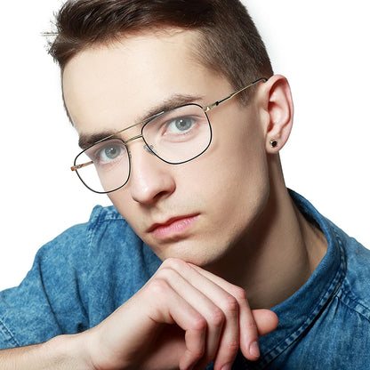 Double Bridge Aviator Progressive Glasses