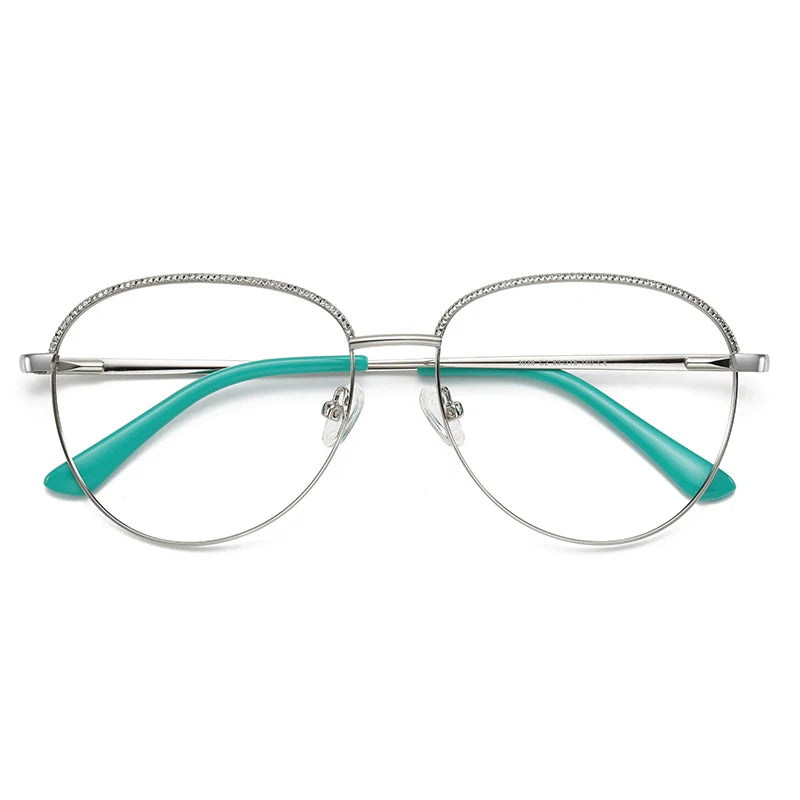 Fashion Round Metal Photochromic Prescription Glasses
