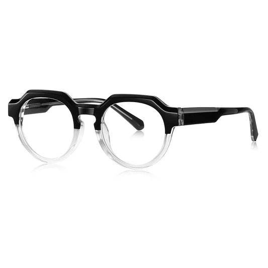 Large Round Polygon Photochromic Prescription Glasses