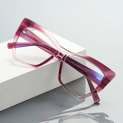 Handmade Cat Eye Photochromic Multifocal Glasses