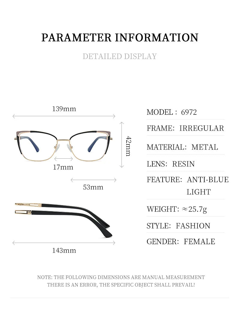Butterfly Blue Light Progressive Glasses