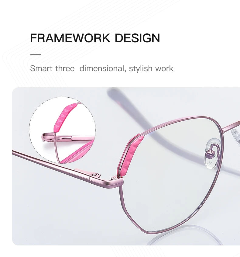 Blue Light Blocking Polygon Prescription Glasses