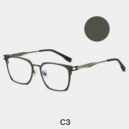 Metal Square Photochromic Progressive Glasses