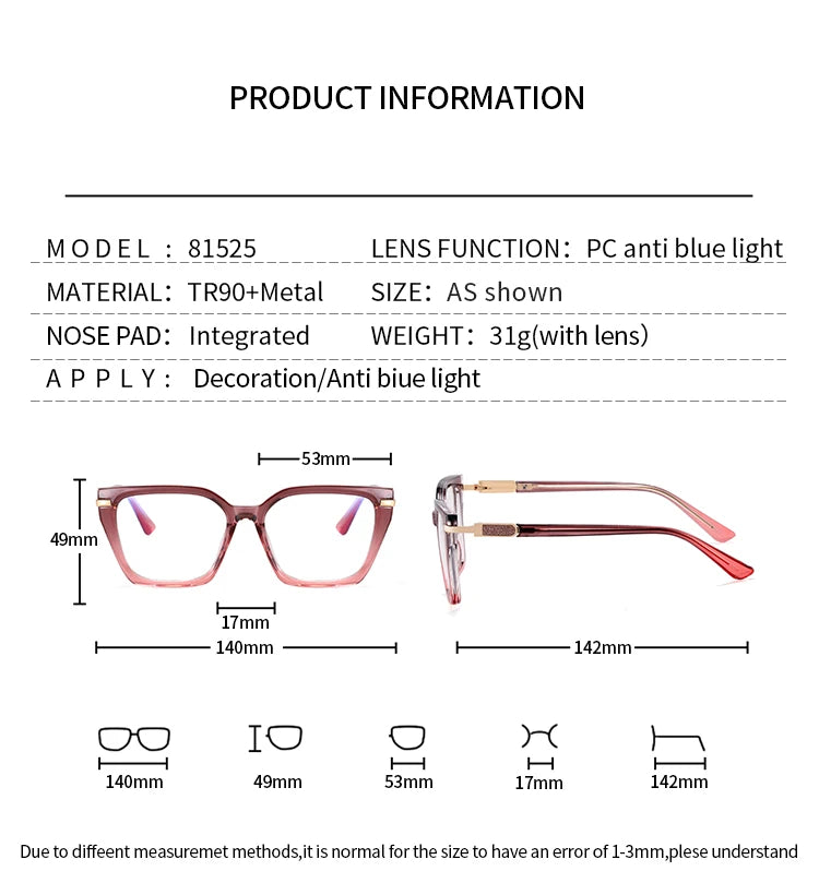 Lightweight Butterfly Progressive Photochromic Glasses