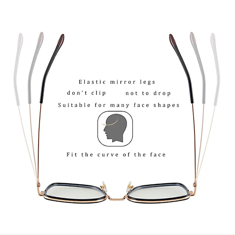 Polygon Progressive Photochromic Blue Light Glasses