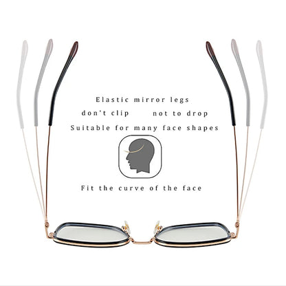 Polygon Progressive Photochromic Blue Light Glasses