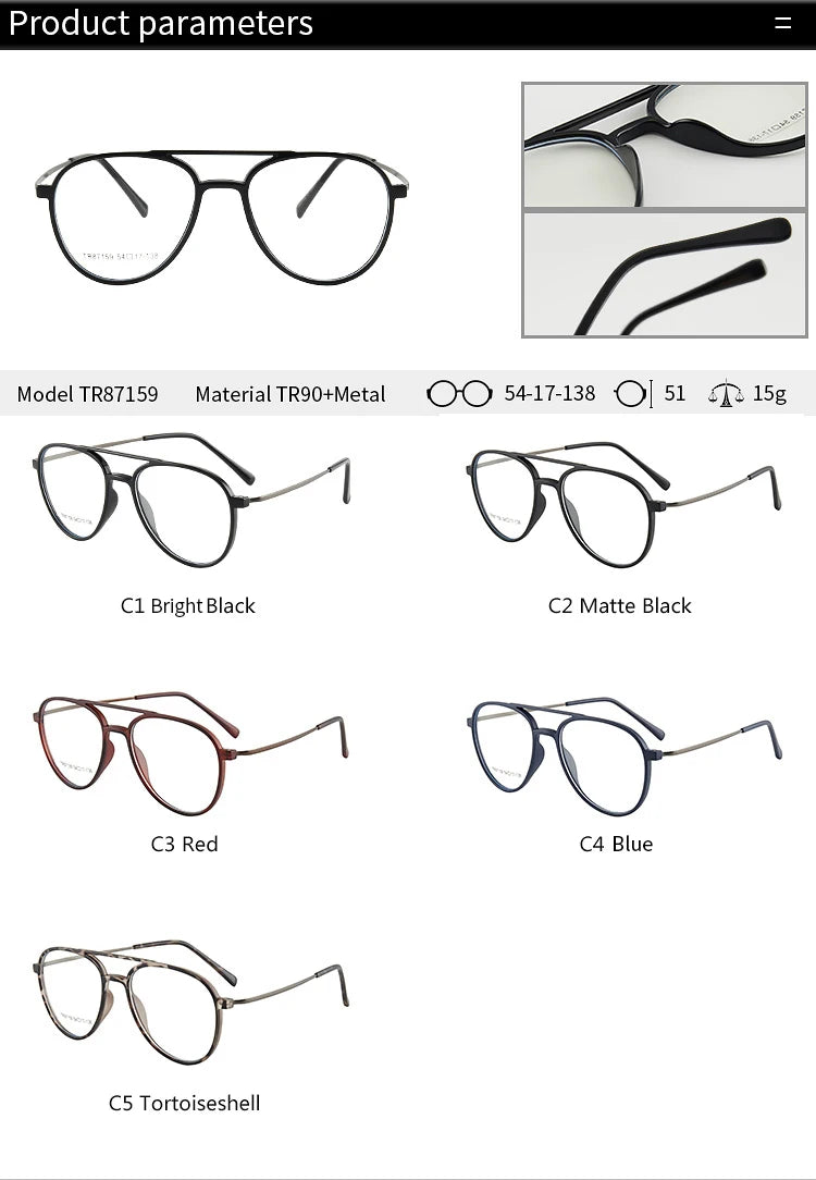 Photochromic Aviator Progressive Acetate Glasses