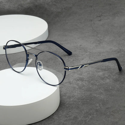 Metal Aviator Progressive Photochromic Glasses